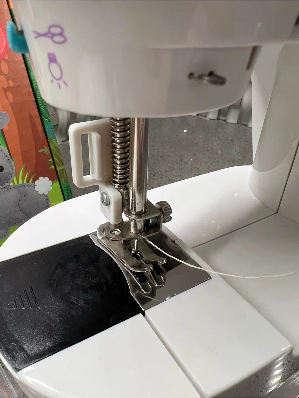 Carter's White & Blue Kids Sewing Machine with Woodland Animals Kit